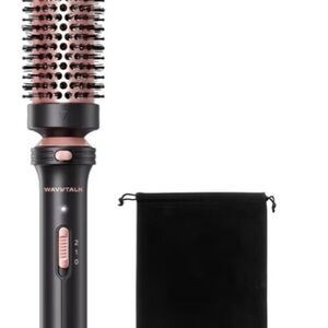 WavyTalk Rose Gold & Black Rotating Hot Air Styling Brush